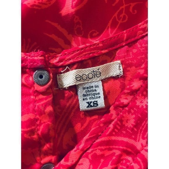 Ecote Women's Red Floral Fit & Flare Dress Size XS - Picture 5 of 6